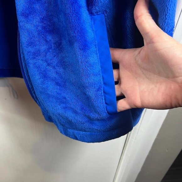 Fila bright blue super soft full zip fleece jacket.  Sz M - Picture 4 of 8